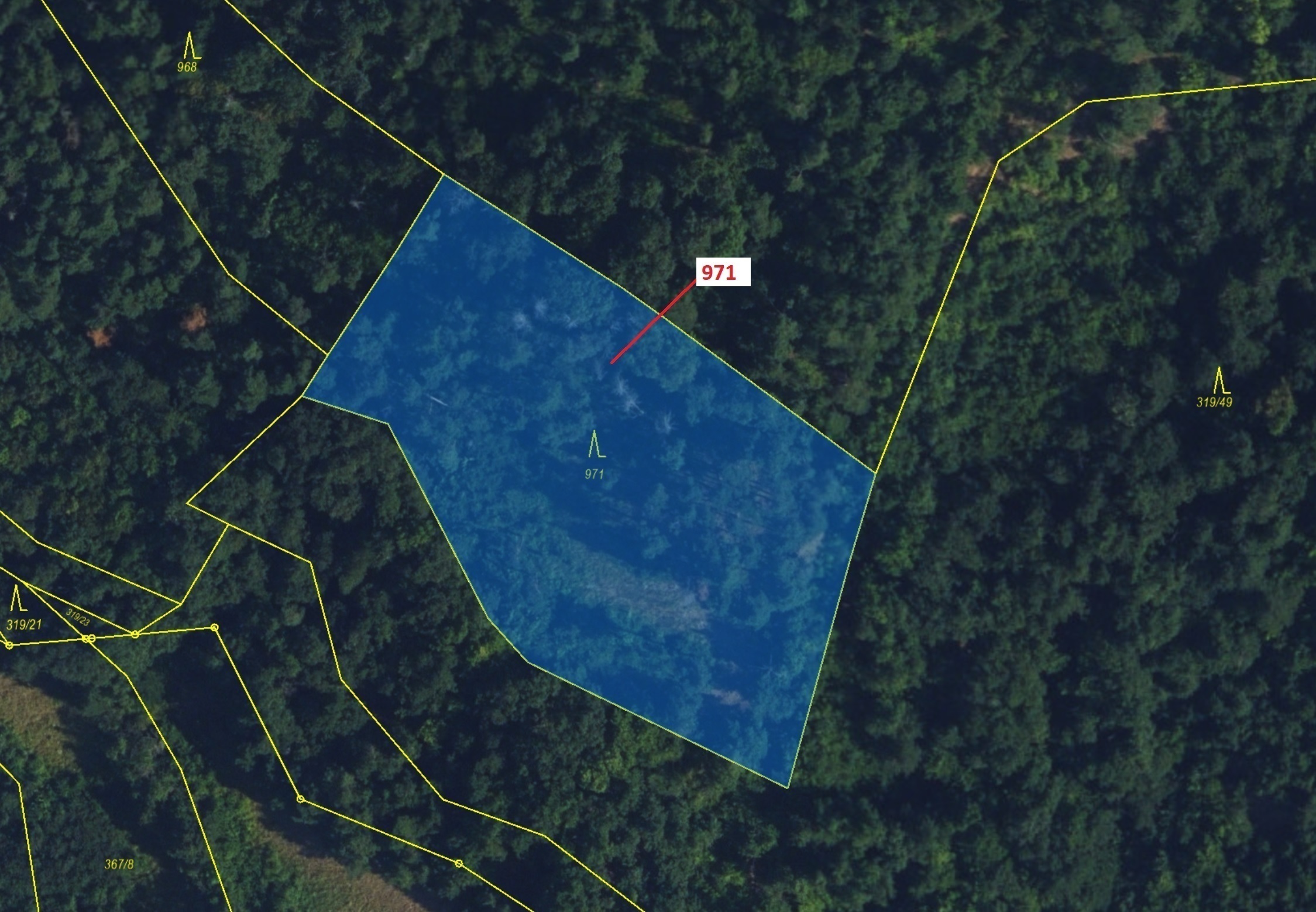 Lesní pozemek o výměře 4308 m2, podíl 1/1, katastrální území Lhota Rapotina, obec Lhota Rapotina, ob