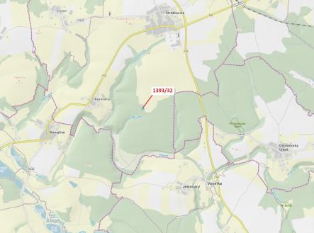 Prodej pozemku, les, 1 388 m²