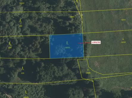 Prodej pozemku, les, 1 388 m²