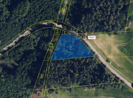 Prodej pozemku, les, 1 610 m²