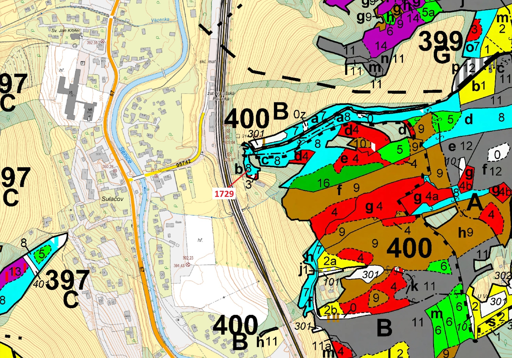 Lesní pozemek o výměře 1112 m2, podíl 1/1, katastrální území Valašská Polanka, obec Valašská Polanka