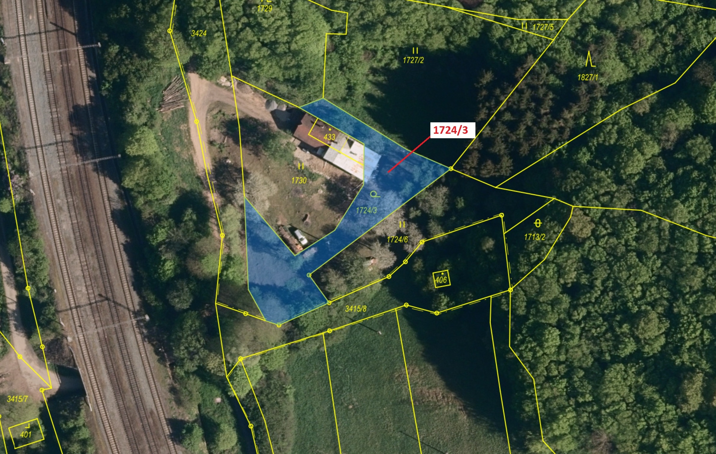 Zahrada o výměře 921 m2, podíl  1/2, katastrální území Valašská Polanka, obec Valašská Polanka, obec