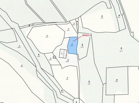 Prodej pozemku, trvalý travní porost, 614 m²