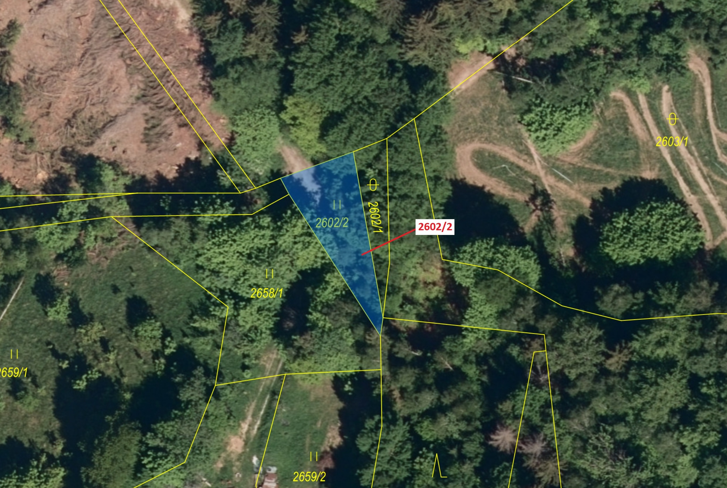 Trvalý travní porost o výměře 255 m2, podíl 1/1, katastrální území Valašská Bystřice, obec Valašská 