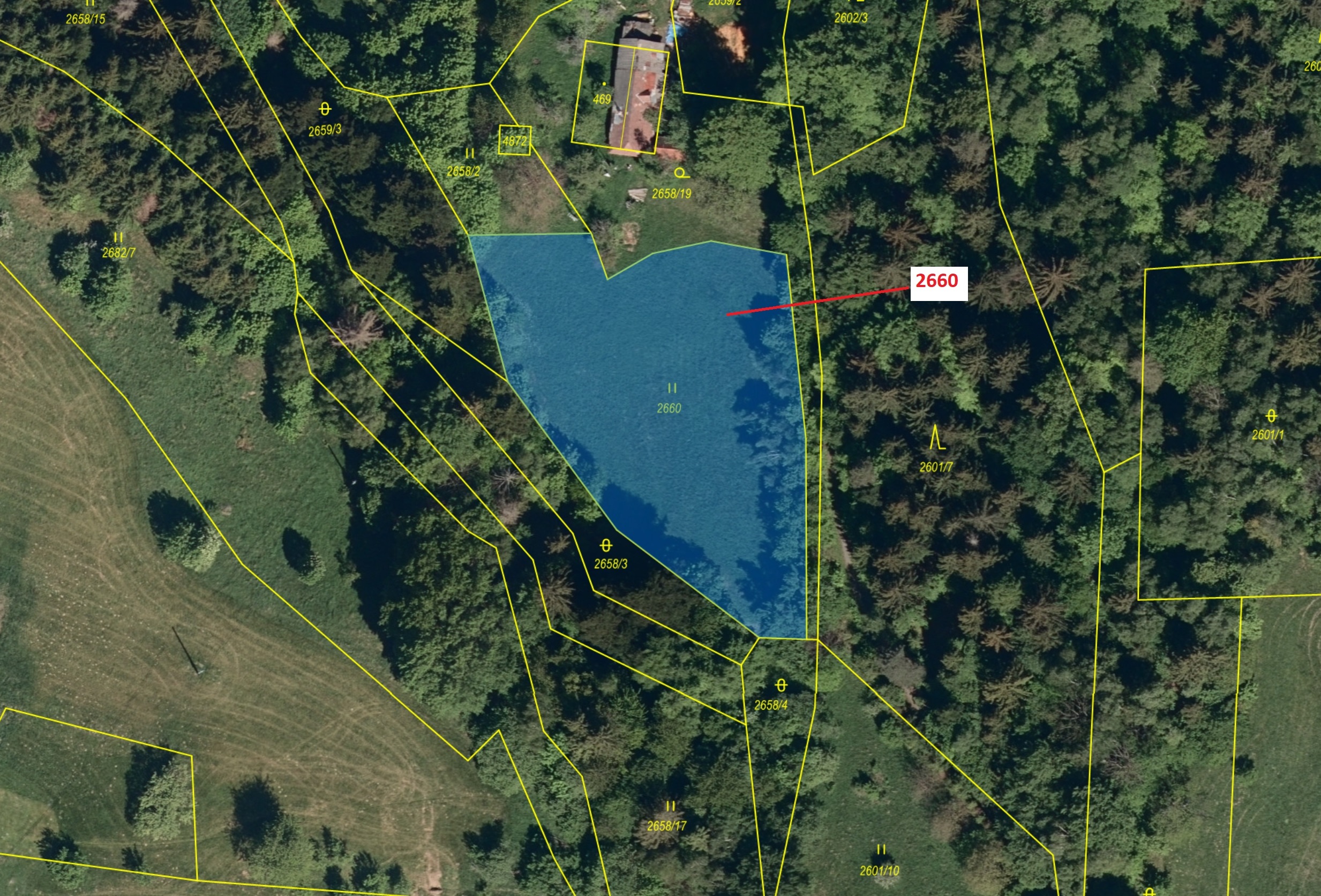 Trvalý travní porost o výměře 2510 m2, podíl 1/1, katastrální území Valašská Bystřice, obec Valašská