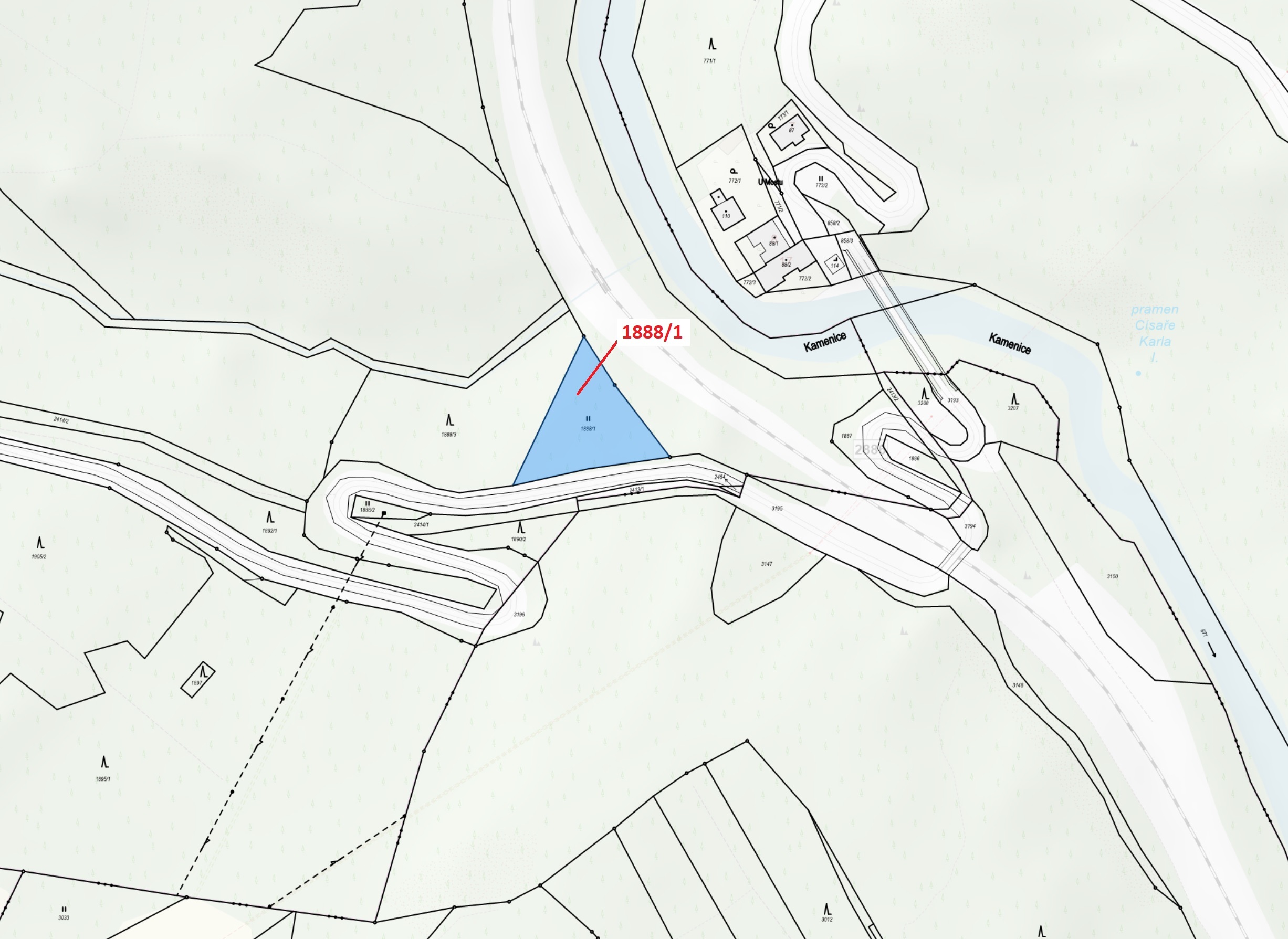 Trvalý travní porost o výměře 1487 m2, podíl 1/1, katastrální území Držkov, obec Držkov, obec s rozš