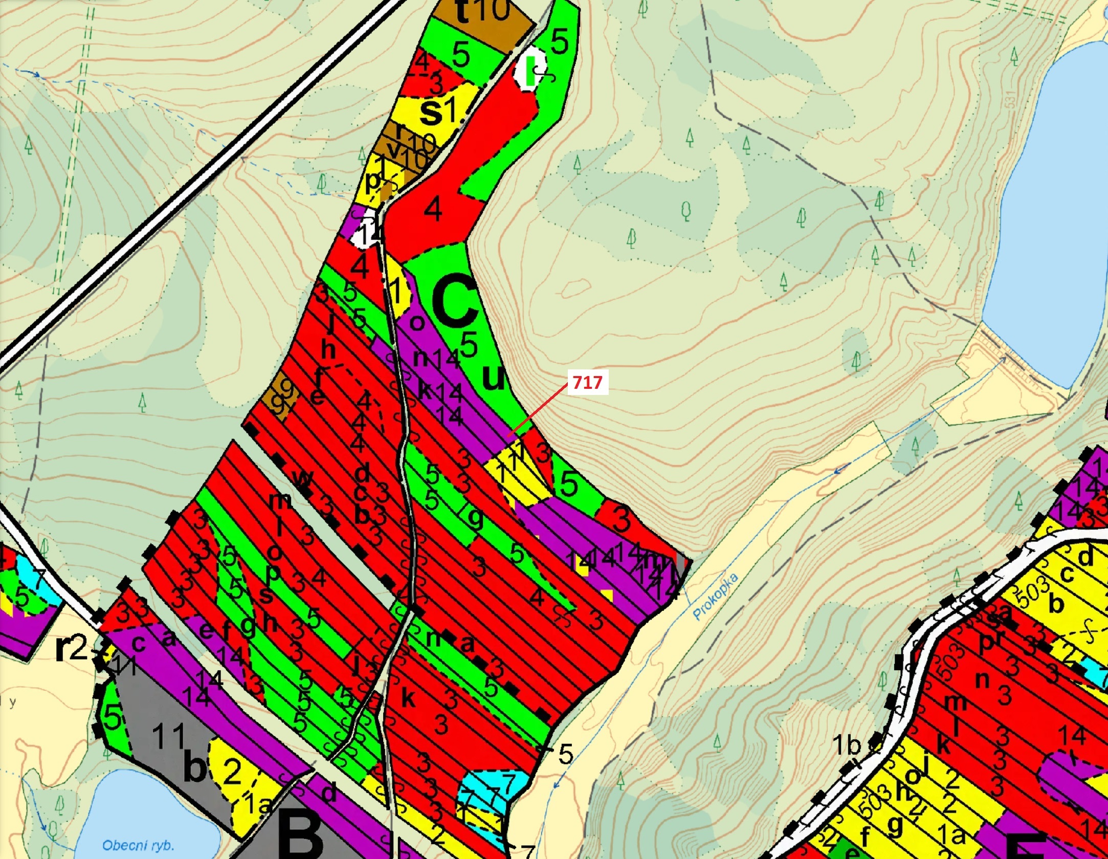 Lesní pozemek o výměře 2761 m2, podíl 1/1, katastrální území Knínice, obec Knínice, obec s rozšířeno