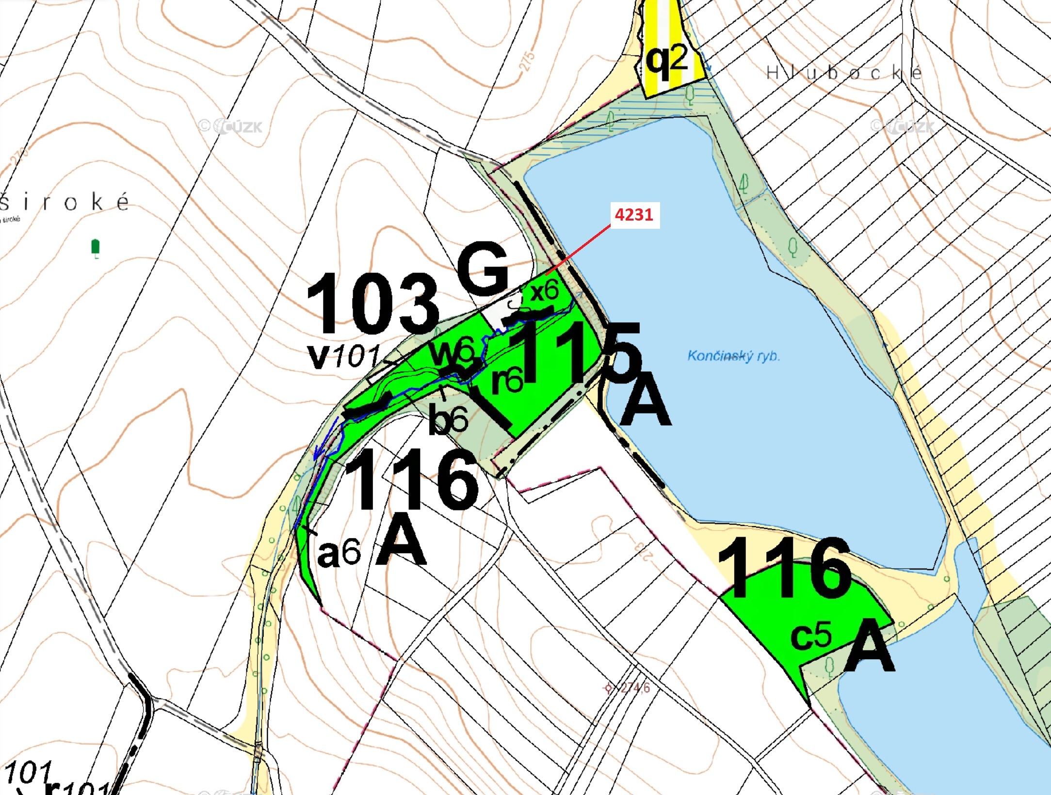 Lesní pozemek o výměře 2407 m2, podíl 1/1, katastrální území Dobříkov, obec Dobříkov, obec s rozšíře