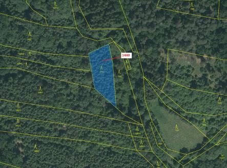 Prodej pozemku, les, 1 097 m²
