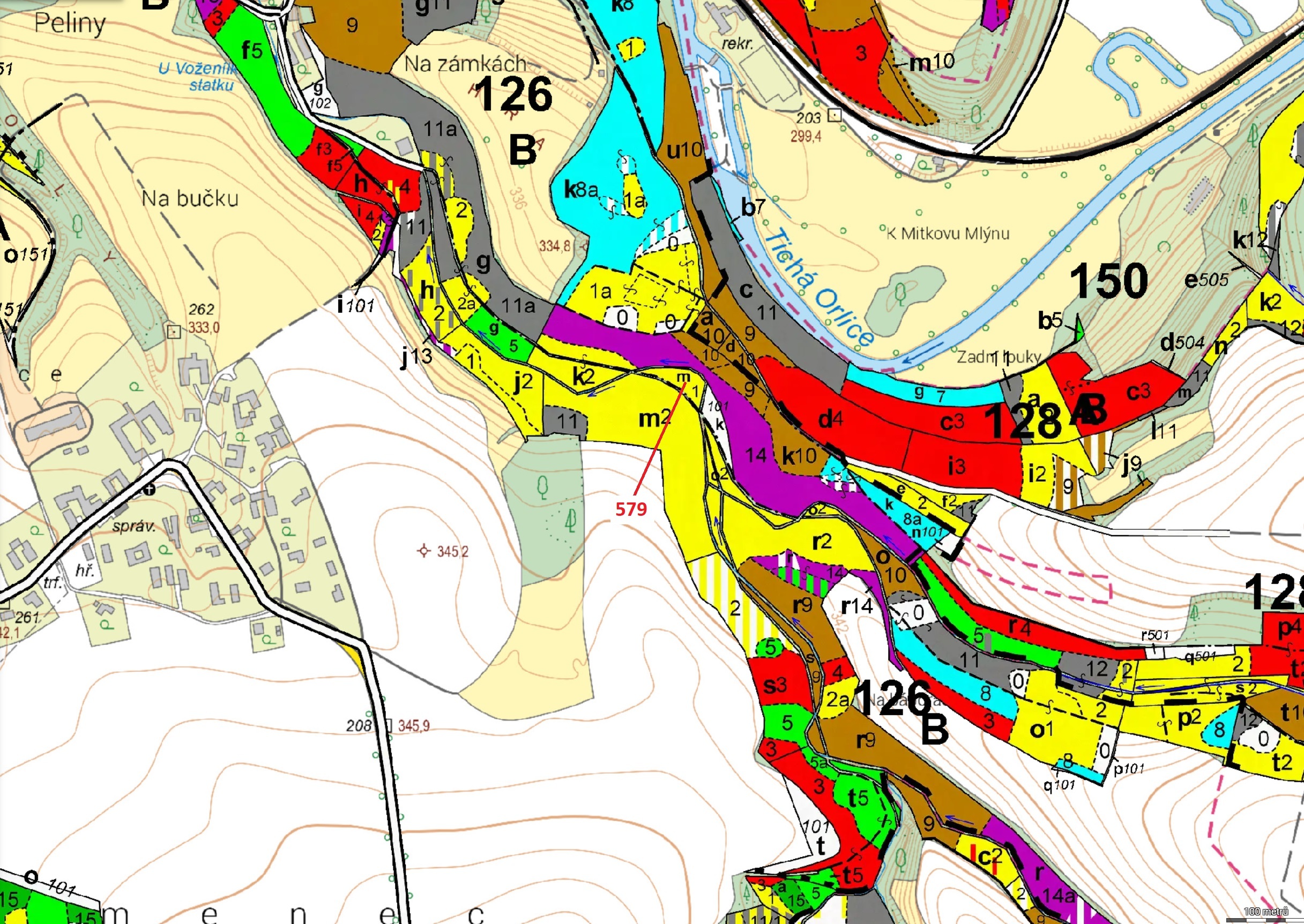 Lesní pozemek o výměře 1712 m2, podíl 1/1, katastrální území Zářecká Lhota, obec Zářecká Lhota, obec