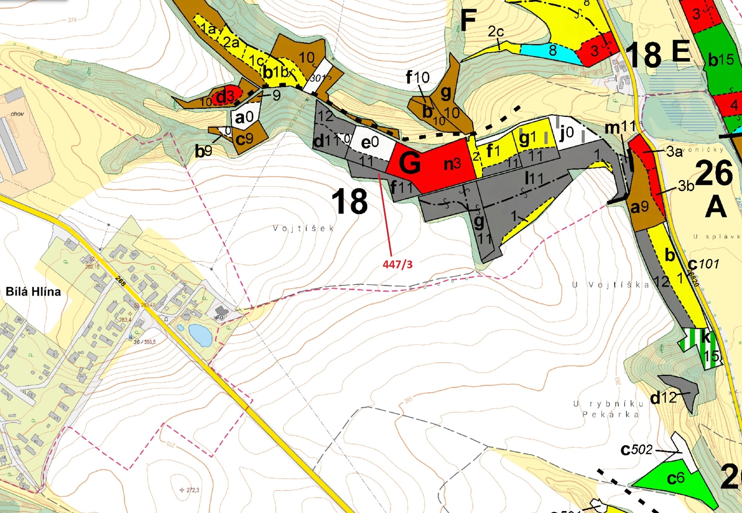 Lesní pozemek o výměře 2986 m2, podíl 1/1, katastrální území Horní Bukovina, obec Horní Bukovina, ob
