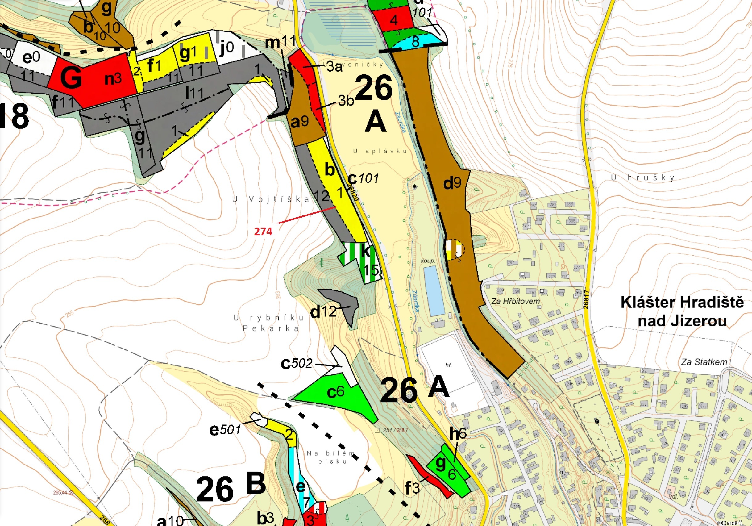 Lesní pozemek o výměře 10 038 m2, podíl 1/1, katastrální území Klášter Hradiště nad Jizerou, obec Kl