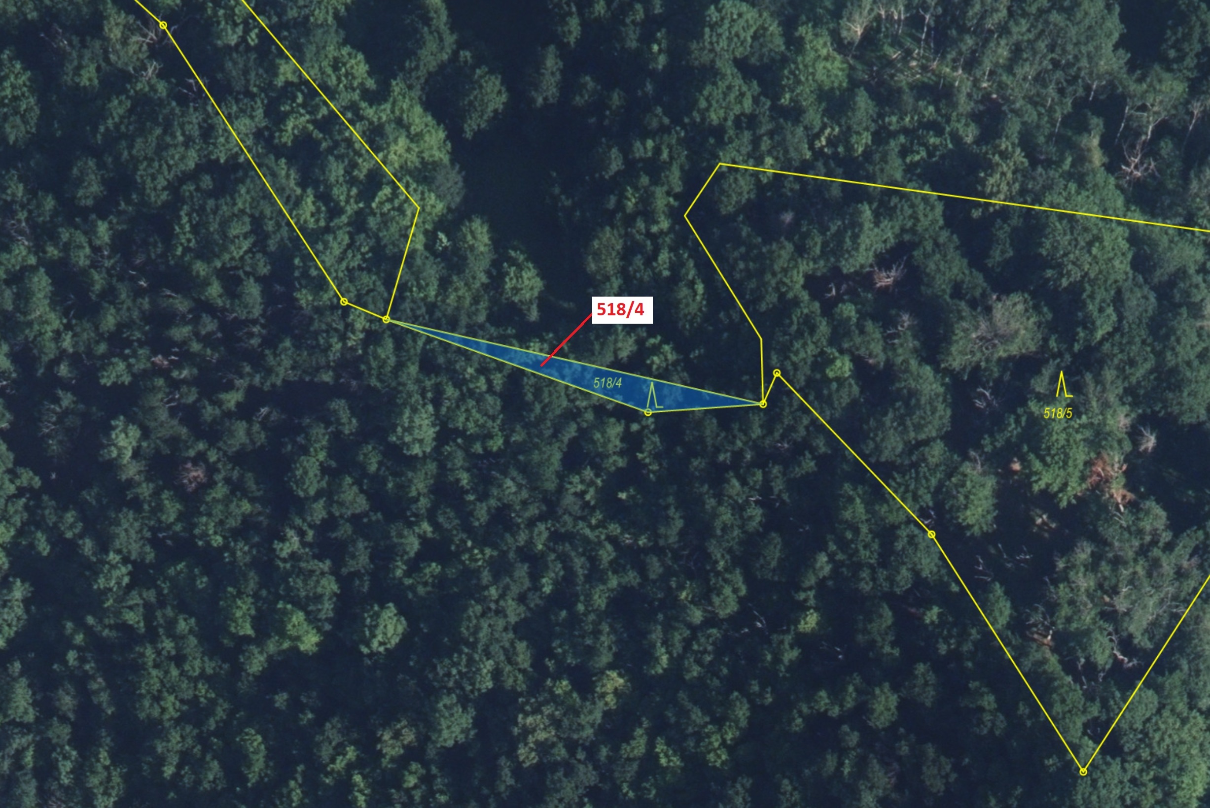 Lesní pozemek o výměře 169 m2, podíl 1/1, katastrální území Malé Březno nad Labem, obec Malé Březno,
