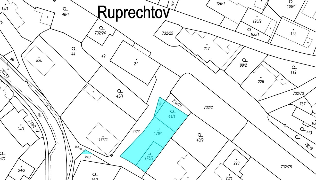 Stavební pozemek o velikosti 536m2, Vyškov, podíl 2/3