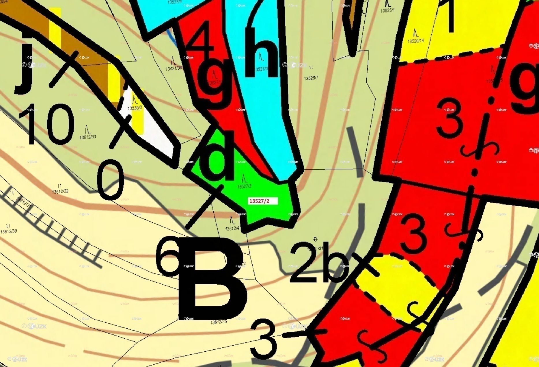 Lesní pozemek o výměře 1230 m2, podíl 1/1, katastrální území Hovězí, obec Hovězí, obec s rozšířenou 