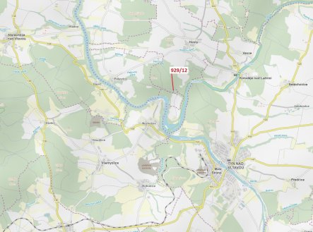Lesní pozemek o výměře 1517 m2, podíl 1/1, katastrální území Hosty, obec Hosty, obec s rozšířenou pů