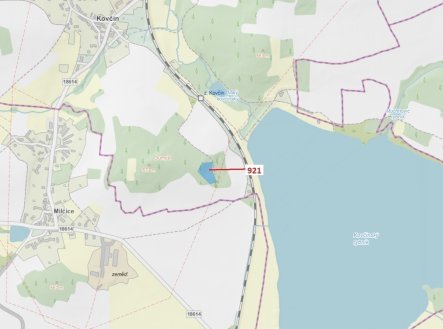 Lesní pozemek o výměře 4401 m2, podíl 1/1, katastrální území Kovčín, obec Kovčín, obec s rozšířenou 