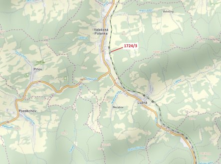 Zahrada o výměře 921 m2, podíl  1/2, katastrální území Valašská Polanka, obec Valašská Polanka, obec