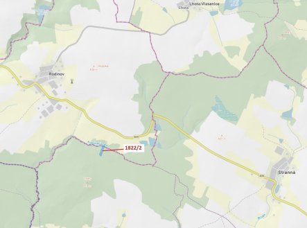 Lesní pozemek o výměře 5 108 m2, podíl 1/1, katastrální území Štítné, obec Žirovnice, obec s rozšíře