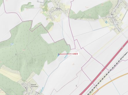 Lesní pozemek o výměře 1576 m2, podíl 1/1, katastrální území Vinary u Přerova, obec Přerov, obec s r