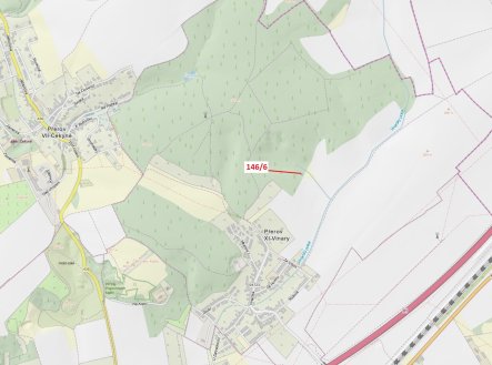 Lesní pozemek o výměře 58 m2, podíl 1/1, katastrální území Vinary u Přerova, obec Přerov, obec s roz