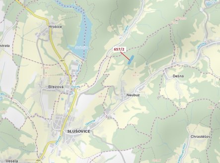 Lesní pozemek o výměře 22 874 m2, podíl 1/1, katastrální území Neubuz, obec Neubuz, obec s rozšířeno