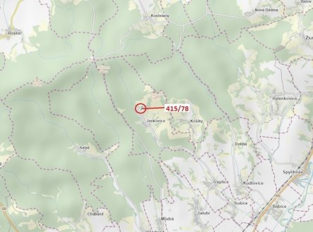 Trvalý travní porost o výměře 6434 m2, podíl 1/1, katastrální území Jankovice u Uherského Hradiště, 