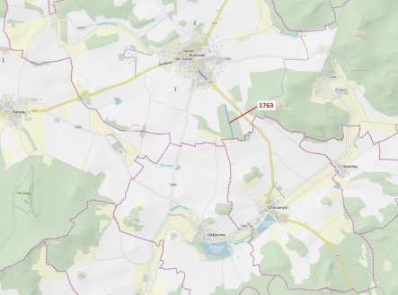 Lesní pozemek o výměře 7329 m2, podíl 1/1, katastrální území Koloveč, obec Koloveč, obec s rozšířeno