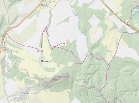 Ostatní plocha o výměře 126 m2, podíl 1/1, katastrální území Maršovice u Dubé, obec Chlum, obec s ro