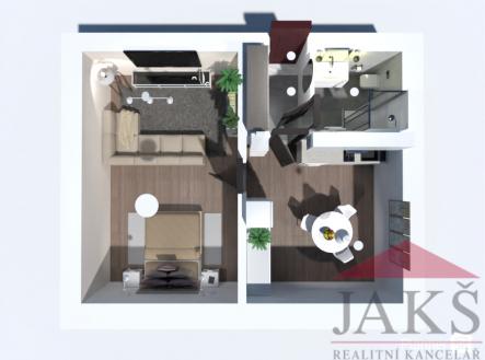 Prodej bytu, 2+kk, 46 m²