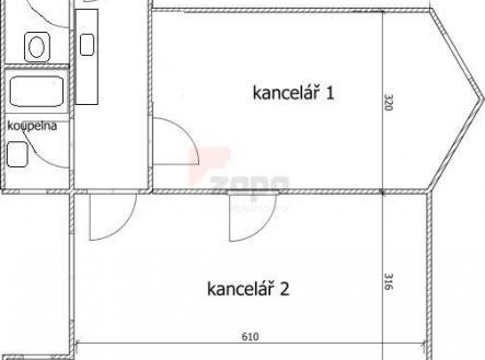 Pronájem kanceláře, 36 m²
