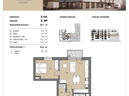 Prodej bytu, 2+kk, 57 m²
