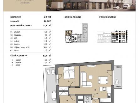 Prodej bytu, 3+kk, 85 m²