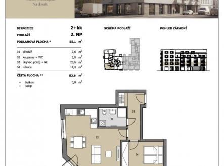 Prodej bytu, 2+kk, 50 m²