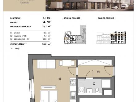 Prodej bytu, 1+kk, 34 m²