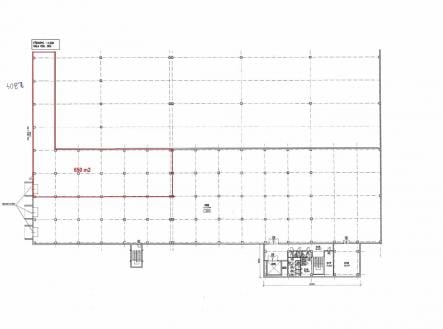 Pronájem - skladovací prostor, 650 m²