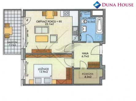 Prodej bytu, 2+kk, 56 m²