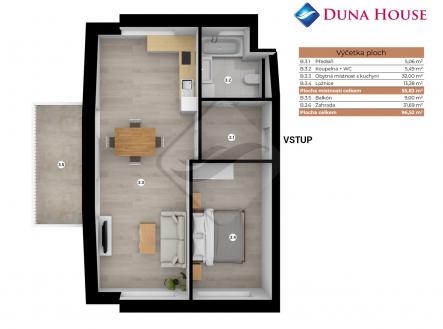 Prodej bytu, 2+kk, 56 m²