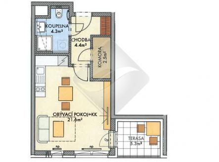 Prodej bytu, 1+kk, 34 m²