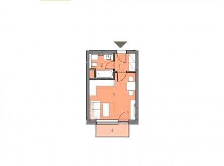 Pronájem bytu, 1+kk, 26 m²