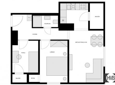 Prodej bytu, 3+1, 65 m²