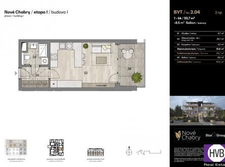 Prodej bytu, 1+kk, 42 m²