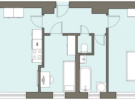 Prodej bytu, 3+kk, 56 m²