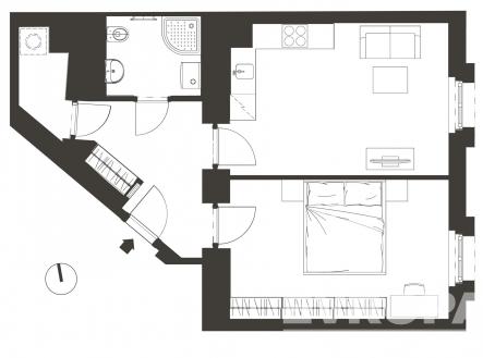 Prodej bytu, 2+kk, 58 m²