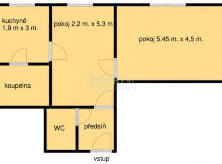 Pronájem bytu, 1+1, 49 m²