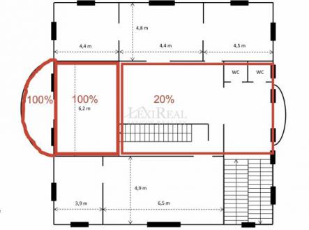 Pronájem - kanceláře, 40 m²