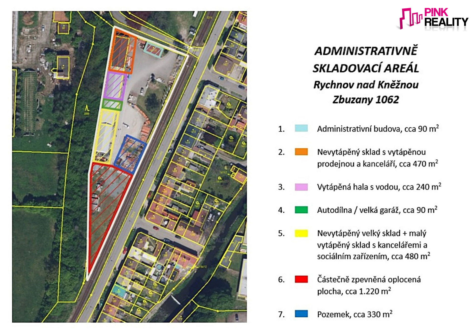 Pronájem administrativně skladovacího areálu Rychnov nad Kněžnou