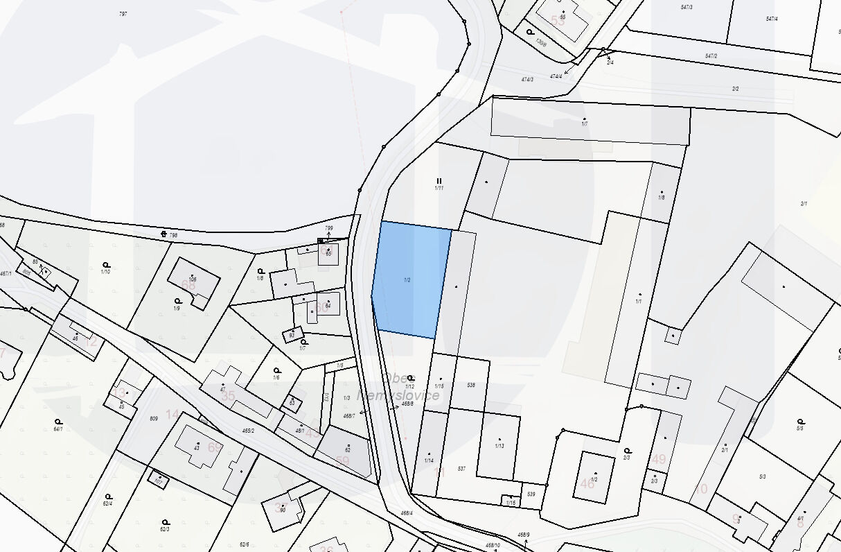 Prodej stavebního pozemku v obci Nemyslovice, 978 m2, 13 km od Ml. Boleslavi