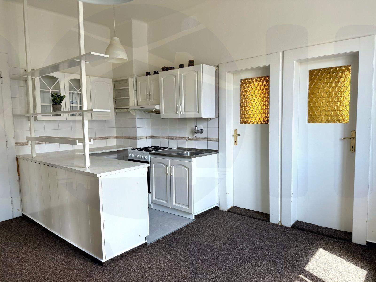 K pronájmu slunný 3+1 v cihlovém domě, 85 m2, balkón i zahrádka, Mladá Boleslav - Palackého