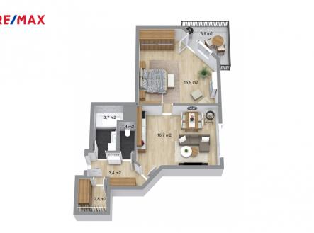 Prodej bytu, 2+kk, 52 m²